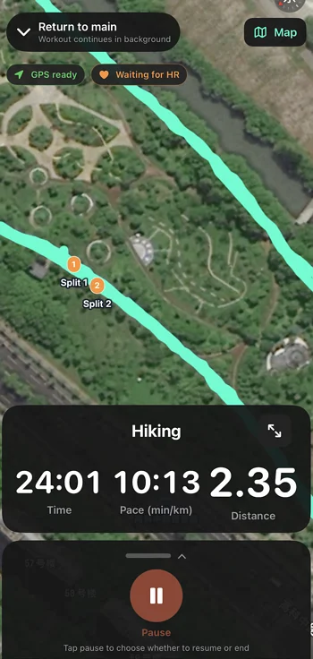 Outdoor map tracking